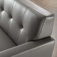 thumbnail image 4 of Modway Engage Top-Grain Leather Living Room Lounge Sofa in Gray, 4 of 9