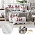 thumbnail image 6 of Halloween Outdoor Waterproof Pillow Covers, Pink Ballet Skull Bat Decorative Square Throw Pillowcase Sofa Cushion Sham for Patio/Couch/Chair, 26"x26" 2 Pack, 6 of 8
