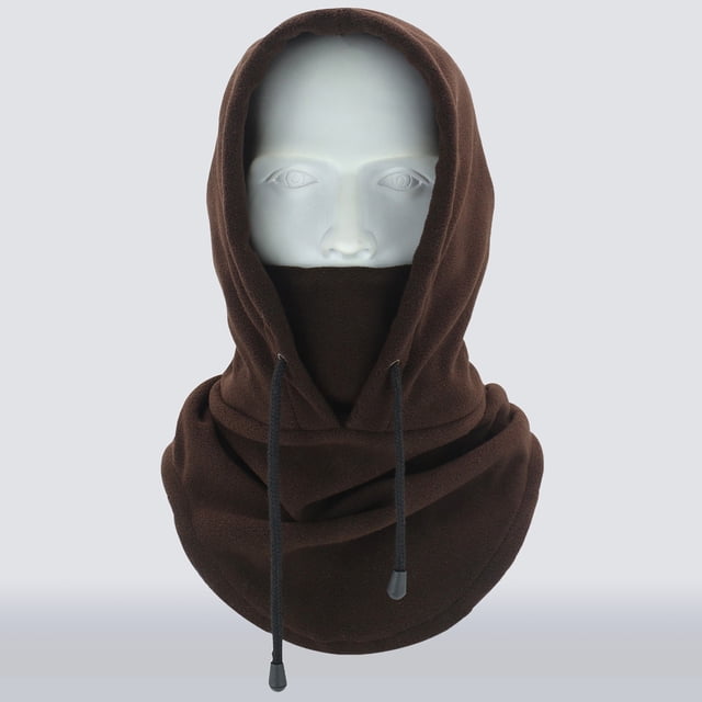 Men Women Winter Balaclava Warm Soft Fleece Drawstring Neck Gaiter Cycling Hiking Running Outdoors Hat