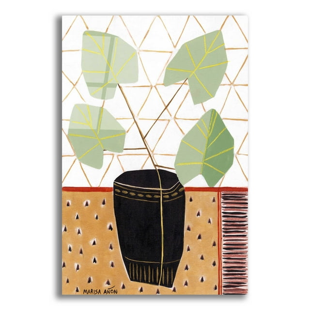 Epic Art 'Gold Tablecloth 5' by Marisa Anon, Acrylic Glass Wall Art, 12"x16"