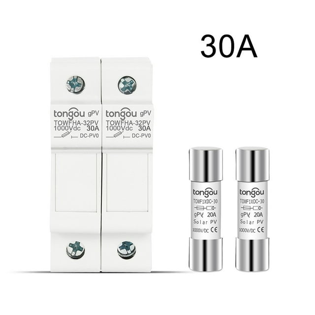 1 Set Solaire pour Fusible Pv 3/10/15/20/25/30A 1000V avec Support pour Protection Pv 30A