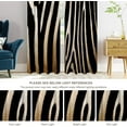 thumbnail image 3 of Zebra Animal Black Blackout Curtains for Bedroom, Black and White Animaled Stripe Zebra Grommet Top Drapes Thermal Insulated Window Curtains 26"W x 54"L (Pack of 2), 3 of 6