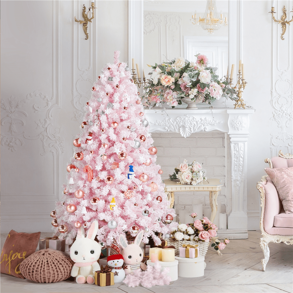Renwick 4.5ft Artificial Christmas Tree, Pink