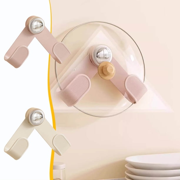 Soporte de Tapa de Olla con Ventosa Ajustable | Estante de Pared para Tapas y Tablas de Cortar | Instalación Sin Taladros | Compatible con Azulejos Brillantes
