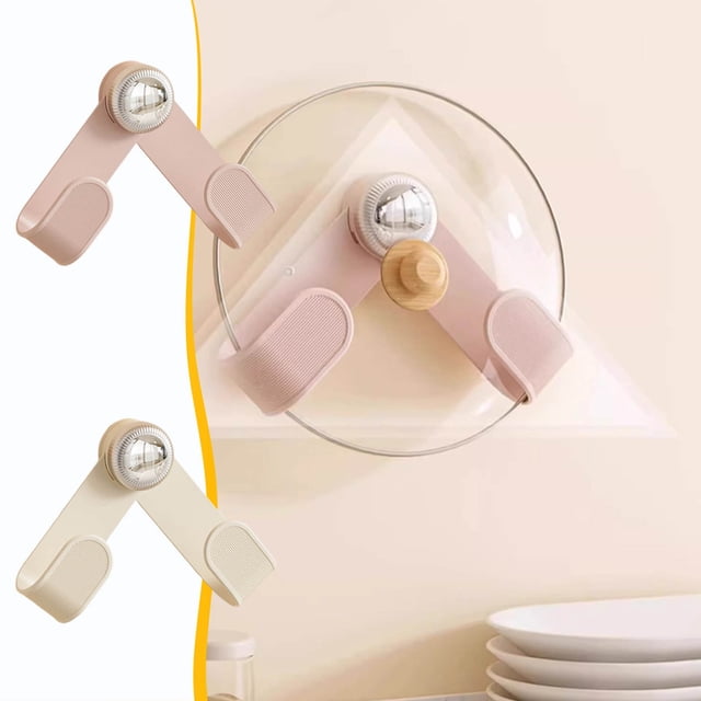 Soporte de Tapa de Olla con Ventosa Ajustable | Estante de Pared para Tapas y Tablas de Cortar | Instalación Sin Taladros | Compatible con Azulejos Brillantes