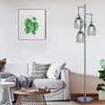 thumbnail image 4 of Dimmable Floor Lamp, 3 x 800LM LED Edison Bulbs Included, Farmhouse Industrial Floor Lamp Standing Tree Lamp with Elegant Teardrop Cage Heads Tall Lamps for Living Room Bedroom Office Dining Room, 4 of 7