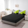 thumbnail image 4 of YST Lime Green Black Grey Geometric Triangle Bedding Set, 7-Piece, Modern Abstract, Full Size, Reversible, Bed in a Bag, 4 of 5