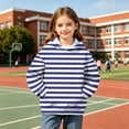 thumbnail image 5 of Gfyviroh Boys Girls Striped Hoodies Casual Stylish Long Sleeve Lightweight Sweatshirt 3-14 Years Kids Hooded Pullover Sweatshirts with Pocket, 5 of 8