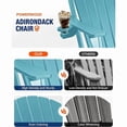 thumbnail image 3 of WINSOON All-Weather HDPE Adirondack Chair, Folding Design, Wide Seat with Cup Holder for Garden, Yard & Patio,Baby Blue, 3 of 7