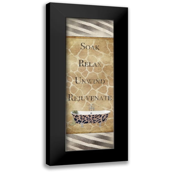 Brown, Victoria 7x14 Black Modern Framed Museum Art Print Titled - Animal Tub