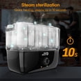 thumbnail image 3 of Vaporizador de toallas caliente, 600 W, mesa, 18 toallas, color negro, 3 of 7