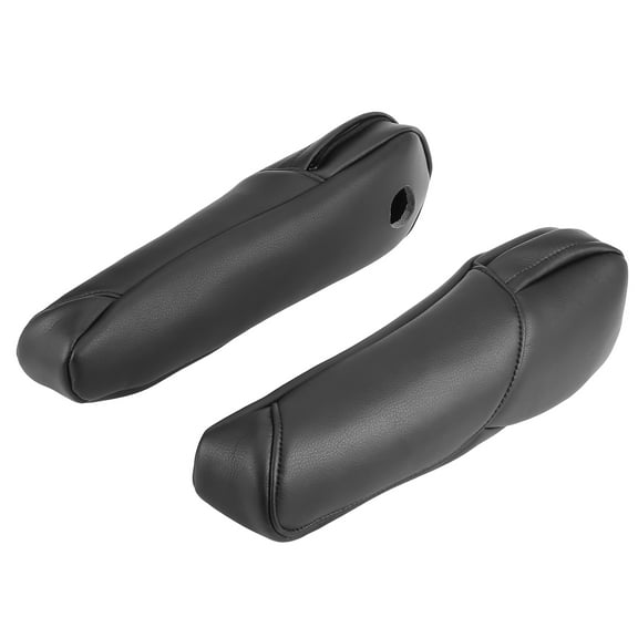 1 Pair Auto Front Seat Armrest Cover Replacement Microfiber Leather Black for Honda CR-V 2007-2009