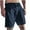 Navy, variant on Hvyesh Mens Linen Shorts 6 Inch Inseam Flat Front Hiking Shorts Summer Beach Pocketed Bermuda Shorts Breathable Sports Shorts