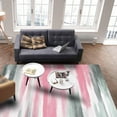 thumbnail image 3 of Abstract Grey Area Rugs Indoor Non-Slip Washable Rug Pink Mottled Gradient Texture Farmhouse Rug Rubber Backing Floor Mats Non Shedding Home Decor Carpet for Entryway Living Room 3x4ft(Small), 3 of 7