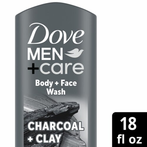 Dove Purifying Charcoal + Clay Body and Face Wash 18 fl oz - Pack of 2
