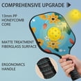 thumbnail image 4 of Pickleball Paddles Set Of 1, Fiberglass Surface, Vintage Floral Print, 1 Paddle, 2 Balls & Bag, 4 of 5