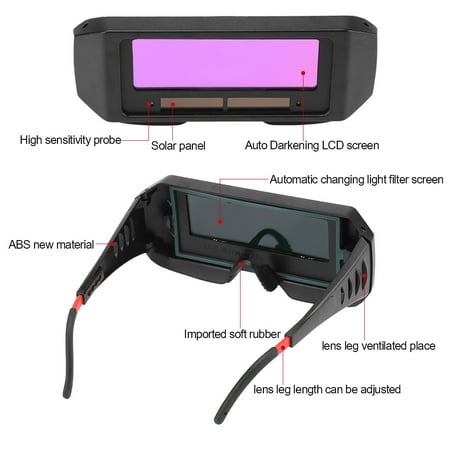 

Brrnoo Welder Eyes Glasses Solar Auto Darkening Welding TIG MIG Goggles Welder Eyes Glasses Welding Protective Gear