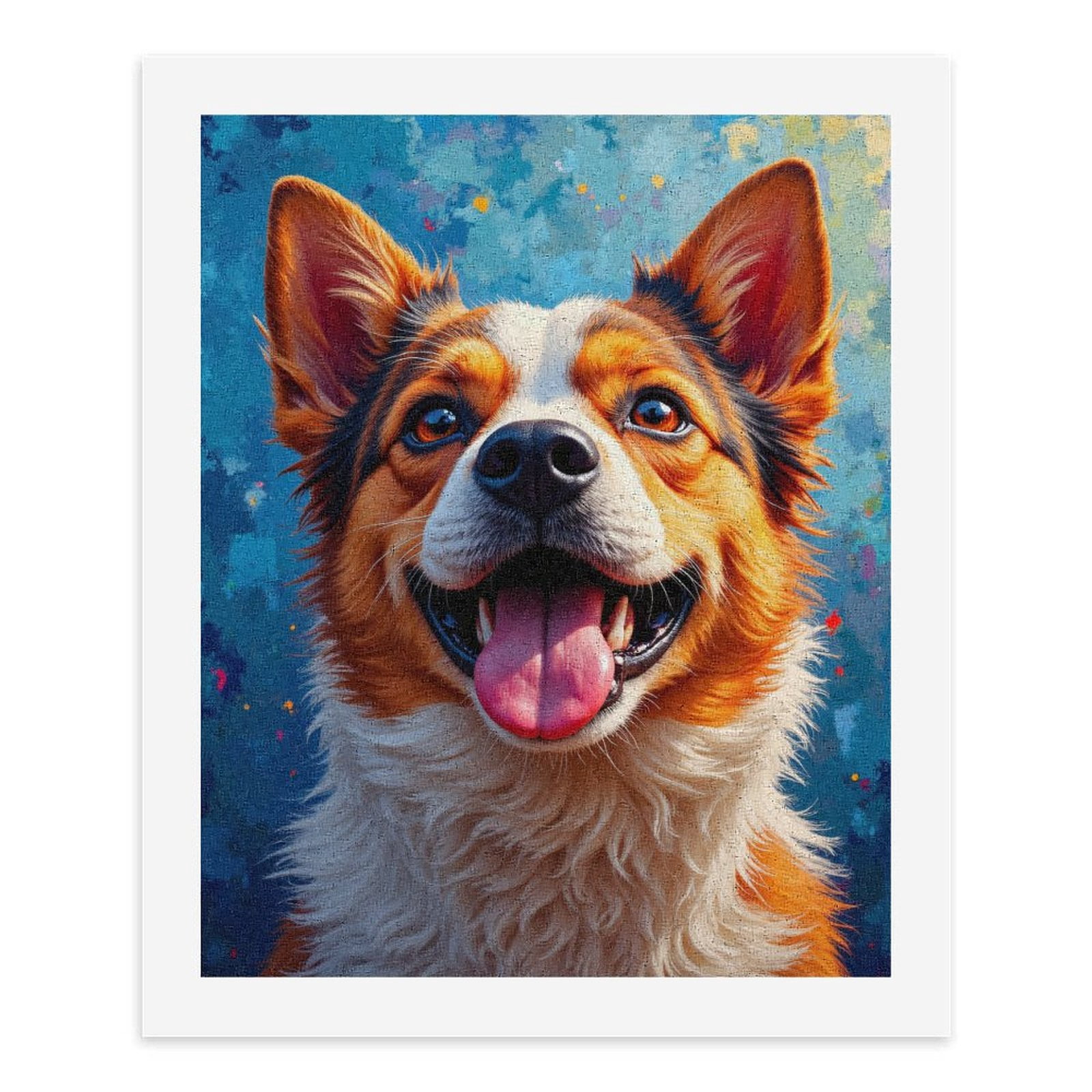 Paint By Numbers Kit for Adults Beginner - DIY Energetic Dog Vibrant Art Portrait Canvas Painting Kits for Adults, Frameless Paint By Number for Adults for Home Wall Decor 16x20 Inch