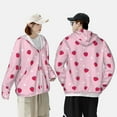 thumbnail image 5 of Picia Strawberry And Heart Women's Men's UPF 50+ Sun Protection Hoodie Shirt Long Sleeve SPF Fishing Outdoor UV Hiking Lightweight Shirts-XX-Large, 5 of 9