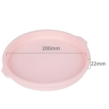

GYZEE 6/8Inches Silicone Cake Mold Bakeware Cake Pan Kitchen Baking Tray Bread Mold(pink 8 inches)