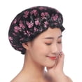 thumbnail image 4 of MesaSe 4 Pcs Bonnet de Douche Imperméable Bonnets de Douche pour Femmes Élastique Réutilisable Bonnet de Bain pour Cheveux Protection de l'Environnement Bonnets de Bain pour Cheveux Double Couches Imperméables Bonnet de Douche, 4 of 6