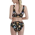thumbnail image 3 of Picia Mushrooms and Autumn Leaves Women's High Waisted Bikini Scoop Neck Swimsuit Two Pieces Bathing Suit-XX-Large, 3 of 8