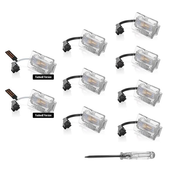 Full 9 Pieces for Tesla Model 3, Ultra-Bright Interior Lighting Upgrade LED Kit