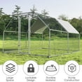 thumbnail image 6 of 9.5 x 12.5 Feet Large Walk In Chicken Coop Run House, Chicken Run Pen for Yard with Cover Outdoor Chicken Cage Enclosure Crate Outside, 6 of 6
