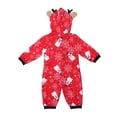 thumbnail image 4 of Christmas Family Matching Hoodie Pajamas Reindeer Romper Long Sleeve One Piece Jumpsuit Zipper Pjs for Adult Kids Baby, 4 of 6