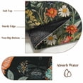 thumbnail image 6 of Round Area Rug 3ft Spring Flower Leaves Circle Kitchen Mats Non-Slip Vintage Butterfly Washable Round Carpet for Kitchen Living Room Bedroom Home Decor, 6 of 7