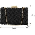 thumbnail image 2 of Kukuzhu Women Evening Bags Fashion Woven Wedding Party Chain Evening Clutch Purse Handbag, 2 of 7