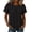 Black, variant on GigrtiJin Womens Short Sleeve T Shirts Pleated Baggy Basic T Shirts Casual Outdoor Pull On Round Neck Cropped Tees for Womens