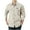 Beige, variant on Men's Cotton Button Down Shirts Jackets Casual Long Sleeve Shacket Lightweight Overshirts with Flap Pockets Beige