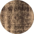 thumbnail image 1 of Ahgly Company Indoor Round Oriental Brown Industrial Area Rugs, 5' Round, 1 of 4