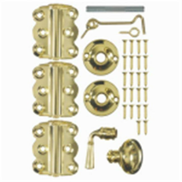 Screen Door Hardware Set, Bright Brass