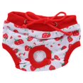 thumbnail image 1 of Pantalones fisiológicos para cerdos, ropa interior sanitaria con estampado de fresas, pañales reutilizables, color blanco, talla S, 1 of 14