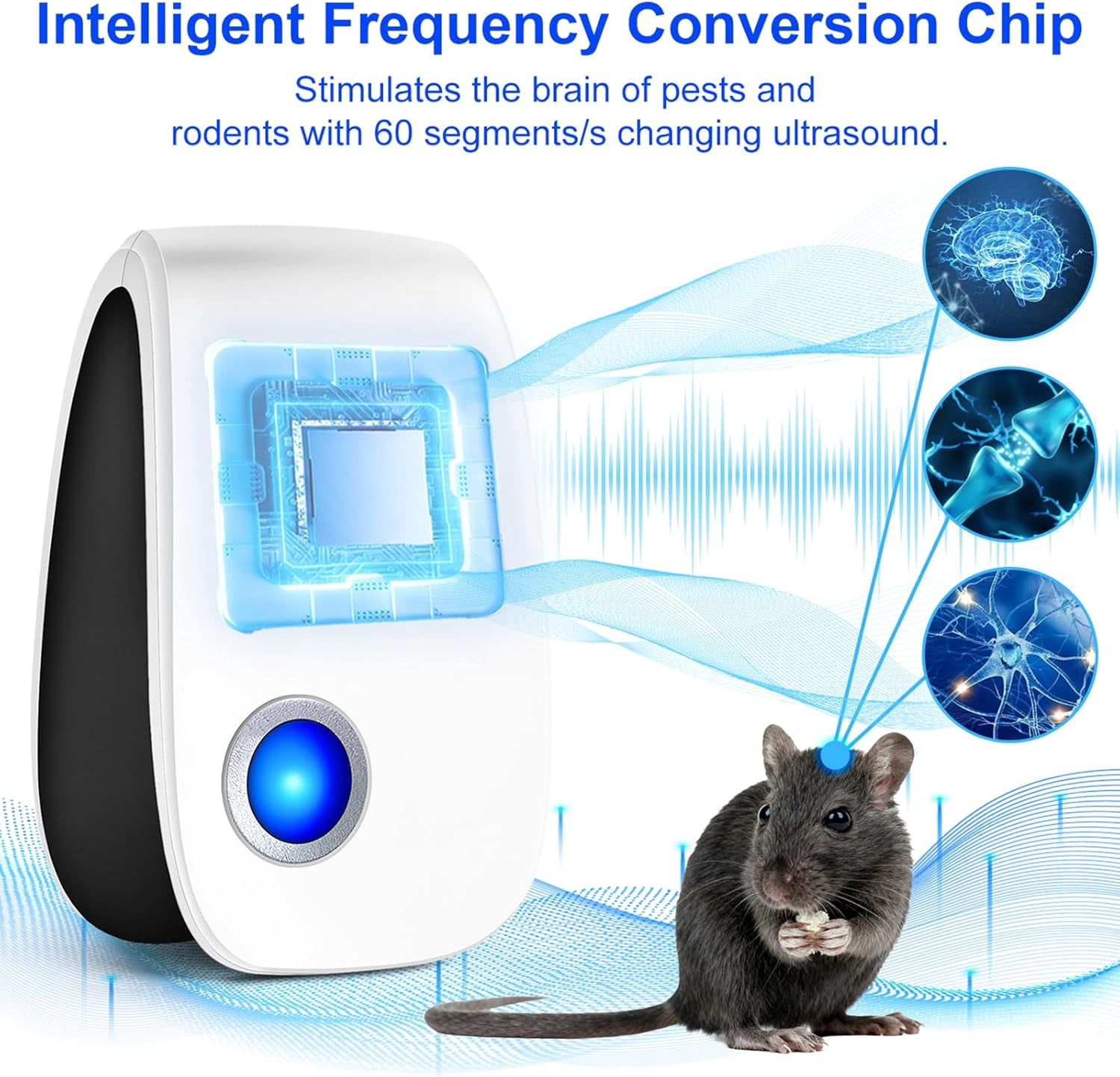 2026 Upgraded Electronic Pest Control Plug in Indoor, 12 Packs Ultrasonic Pest Repeler for Roach, Rodent, Mouse, Bugs, Ant, Mosquito, Mice, Spider Repelent for House, Kitchen, Garage, Warehouse