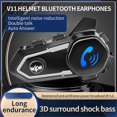 thumbnail image 2 of Motorcycle Helmet Headset Waterproof Bluetooth 5.0 Intercom Wireless Earphone Stereo with Mic, 2 of 5