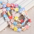 thumbnail image 3 of U8MO 10pcs Star Flower 12mm Shiny Ceramic Porcelain Loose Beads For Jewelry Making-Red, 3 of 9