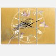 thumbnail image 1 of DesignArt Gold Bird on Blossoms III Large Wall Clock, 1 of 2