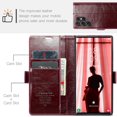 thumbnail image 6 of Leather Case for Samsung Galaxy S23 Ultra Card Slot Folio Flip Wallet Case for Samsung Galaxy S23 Ultra Premium PU Magnetic Kickstand Cover Soft TPU Inner Case Red, 6 of 14
