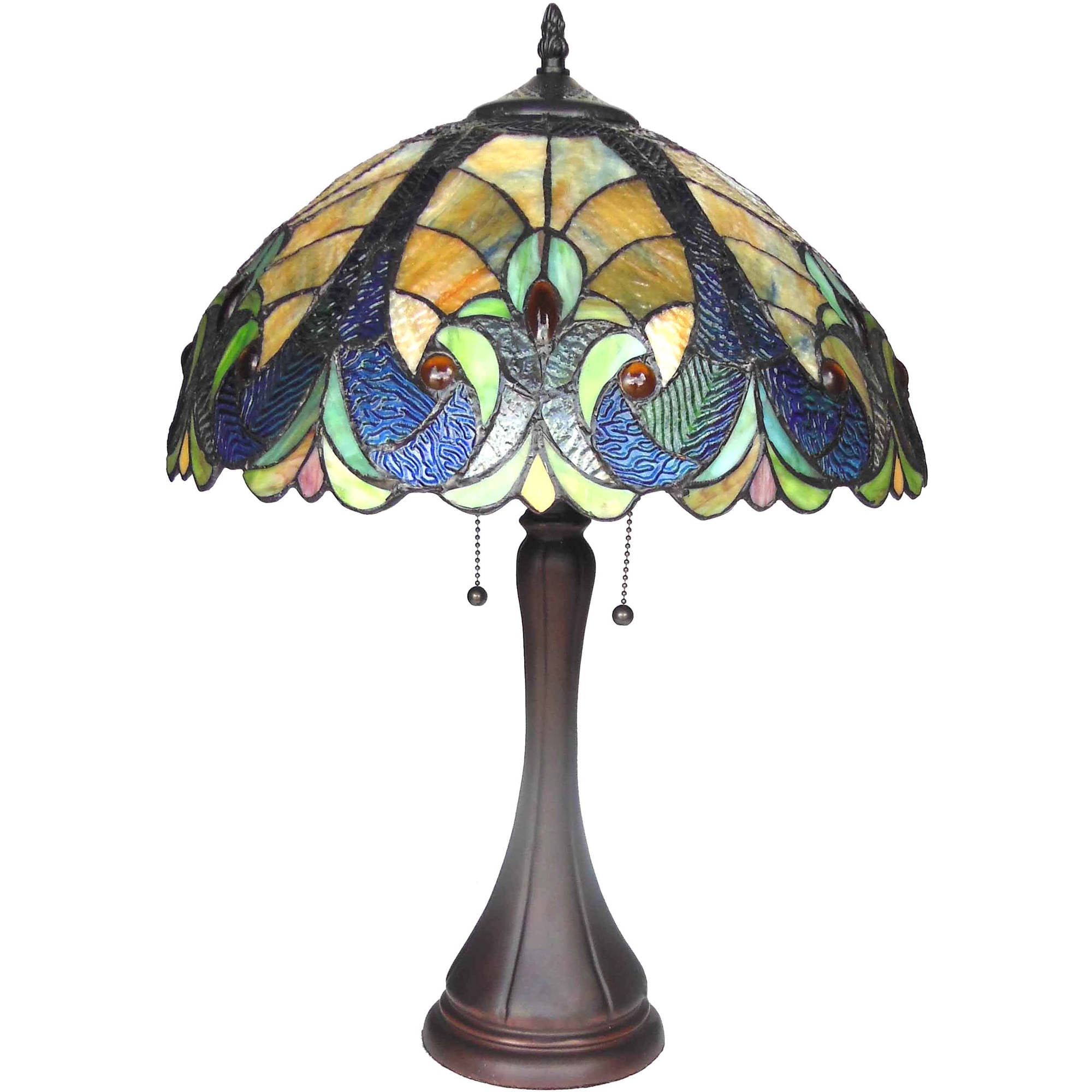 CHLOE Amor Tiffany-style 2 Light Victorian Table Lamp 16" Shade