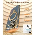 thumbnail image 6 of for Phone 14 Pro Max Case with Magnetic Ring Stand,[Compatible with Magnetic][Full Camera Protection] Shockproof Protective Non-Slip Sturdy Kickstand for Phone 14 ProMax Case 6.7'' Grey Green, 6 of 13