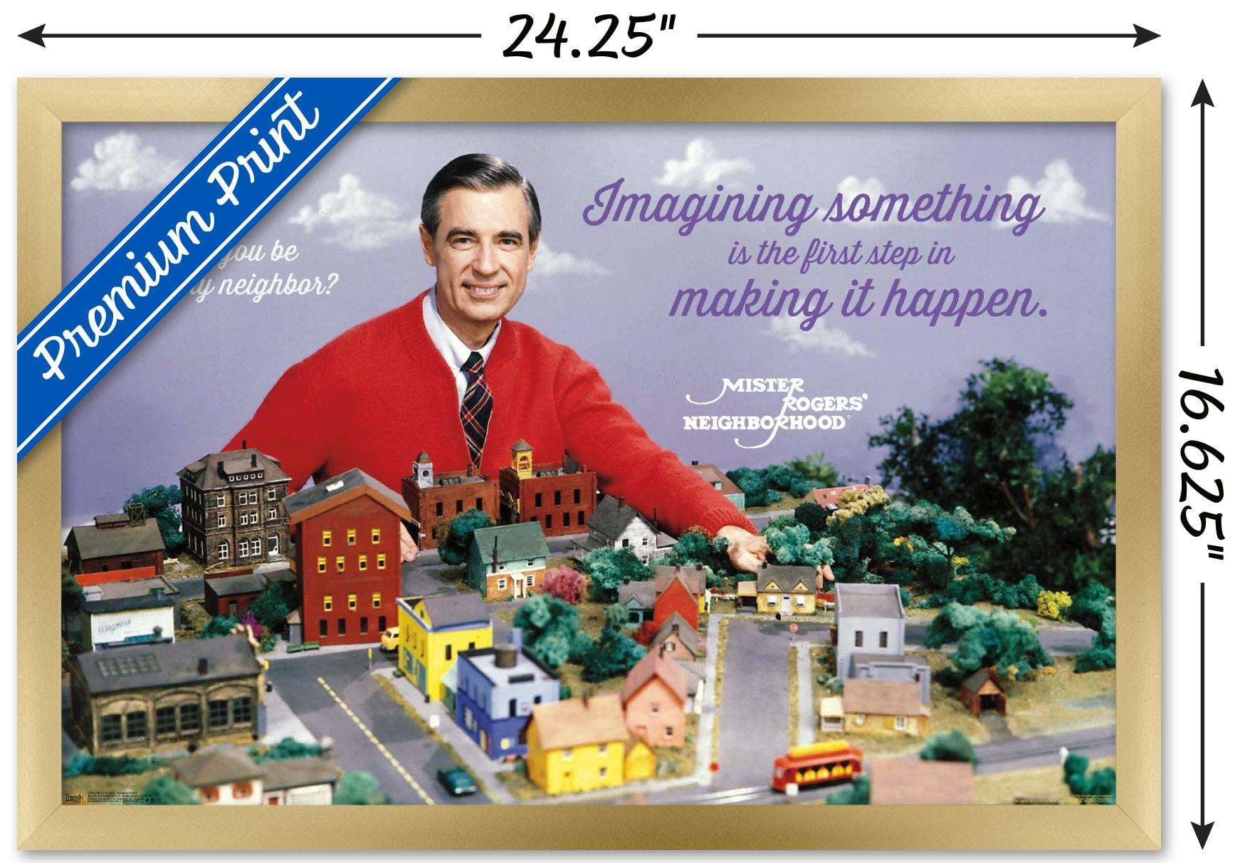 Mister Rogers - Neighborhood Wall Poster, 14.725" x 22.375", Framed