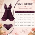 thumbnail image 3 of DAKIMOE Sexy Lingerie for Women Pajamas Set Open Front V Neck Ruffle Sheer Mesh Lace Wireless Babydoll Lingerie Dress with Thong 2 Piece for Valentine's Day, 3 of 11