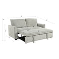 thumbnail image 3 of 3 in 1 Convertible Sleeper Sofa Bed, 78 Inch Loveseat Futon Sofa Couch, Lounge Sofa with Backrest for Living Room, Light Grey, 3 of 7