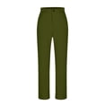 thumbnail image 5 of JUSLIO Women Pants Zipper Suit Pants Comfort Waist Elastic Waist with Pockets Fashion Casual Straight Pants, 5 of 5