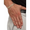 thumbnail image 4 of PalmBeach Jewelry Men's Diamond Accent Curb-Link Bracelet Yellow Gold-Plated or Platinum-Plated 8.5" or 9.5", 4 of 6