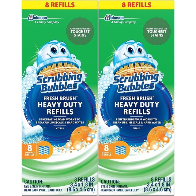 Recambios Fresh Brush Heavy Duty Bubbles (paquete de 2), 8 unidades cada uno.