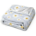 thumbnail image 2 of Little Daisy Flowers Fleece Throw Blanket Ultra Soft Cozy Decorative Flannel Blanket for Home Bed Couch Chair Travel 50x40in, 2 of 6